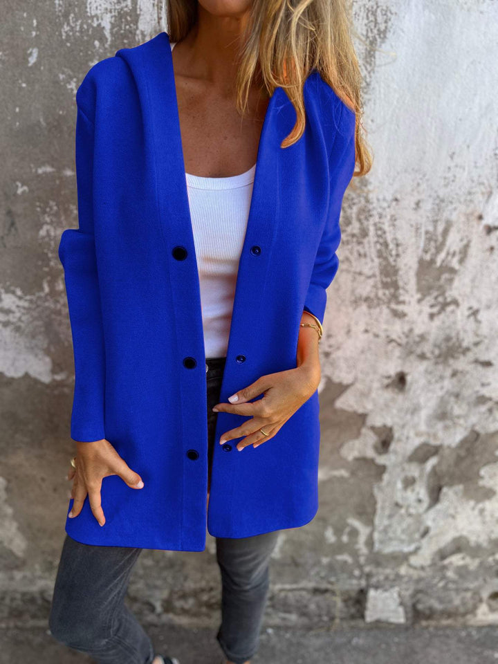 Arianna – Button-detailed Hooded Cardigan