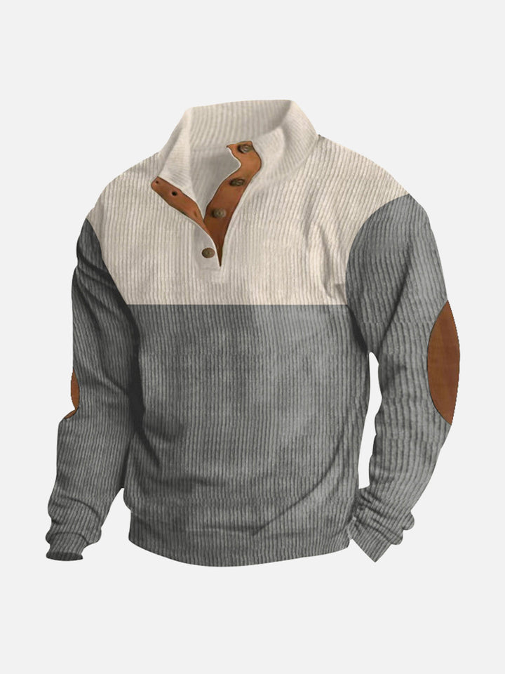 Miles – Colorblock Henley Pullover Sweater
