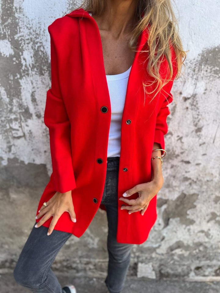 Arianna – Button-detailed Hooded Cardigan