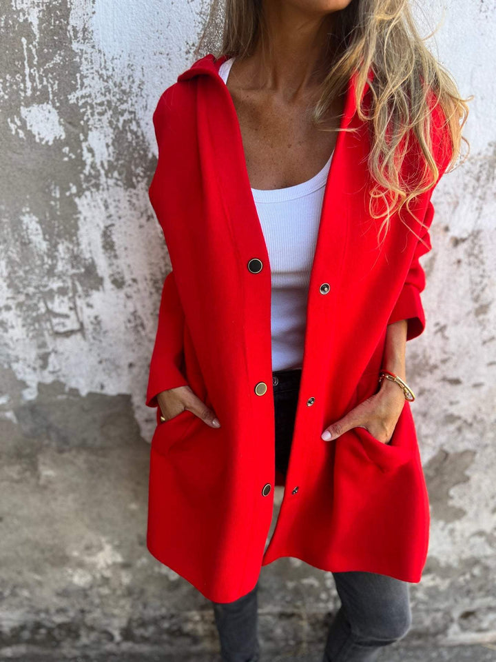 Arianna – Button-detailed Hooded Cardigan