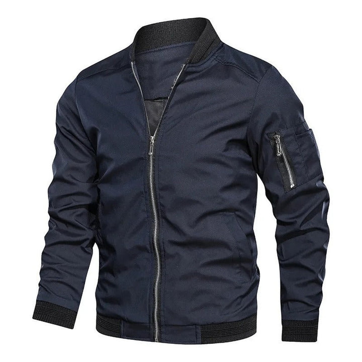 Men's Bomber Jacket with Sleeve Pocket - Porter - Navy