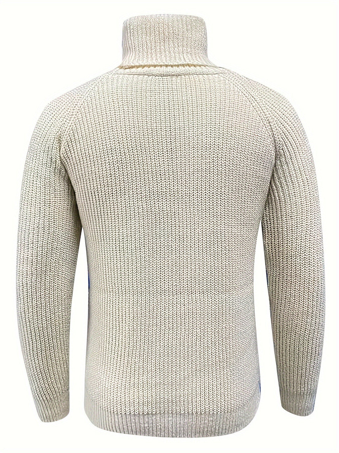 Men's Chunky Ribbed Turtleneck Sweater - Axel - Cream