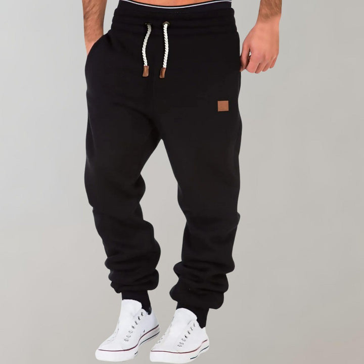 Men's Fleece Jogger Sweatpants with Drawstring - Ulric - Black