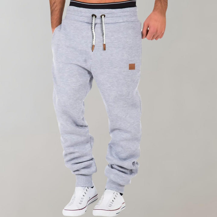 Men's Fleece Jogger Sweatpants with Drawstring - Ulric - Light Gray