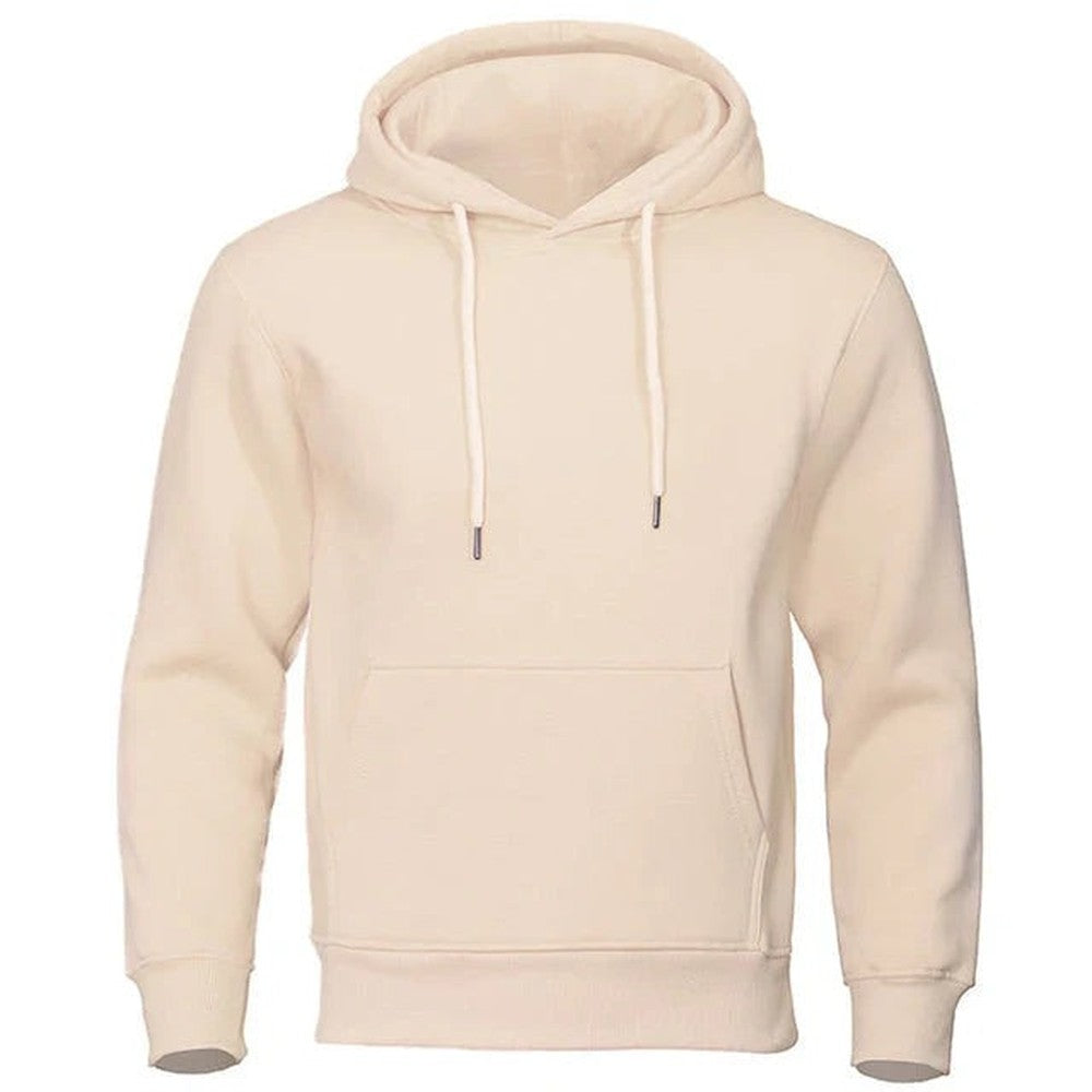 Men's Pullover Hoodie with Kangaroo Pocket - Orson - Beige