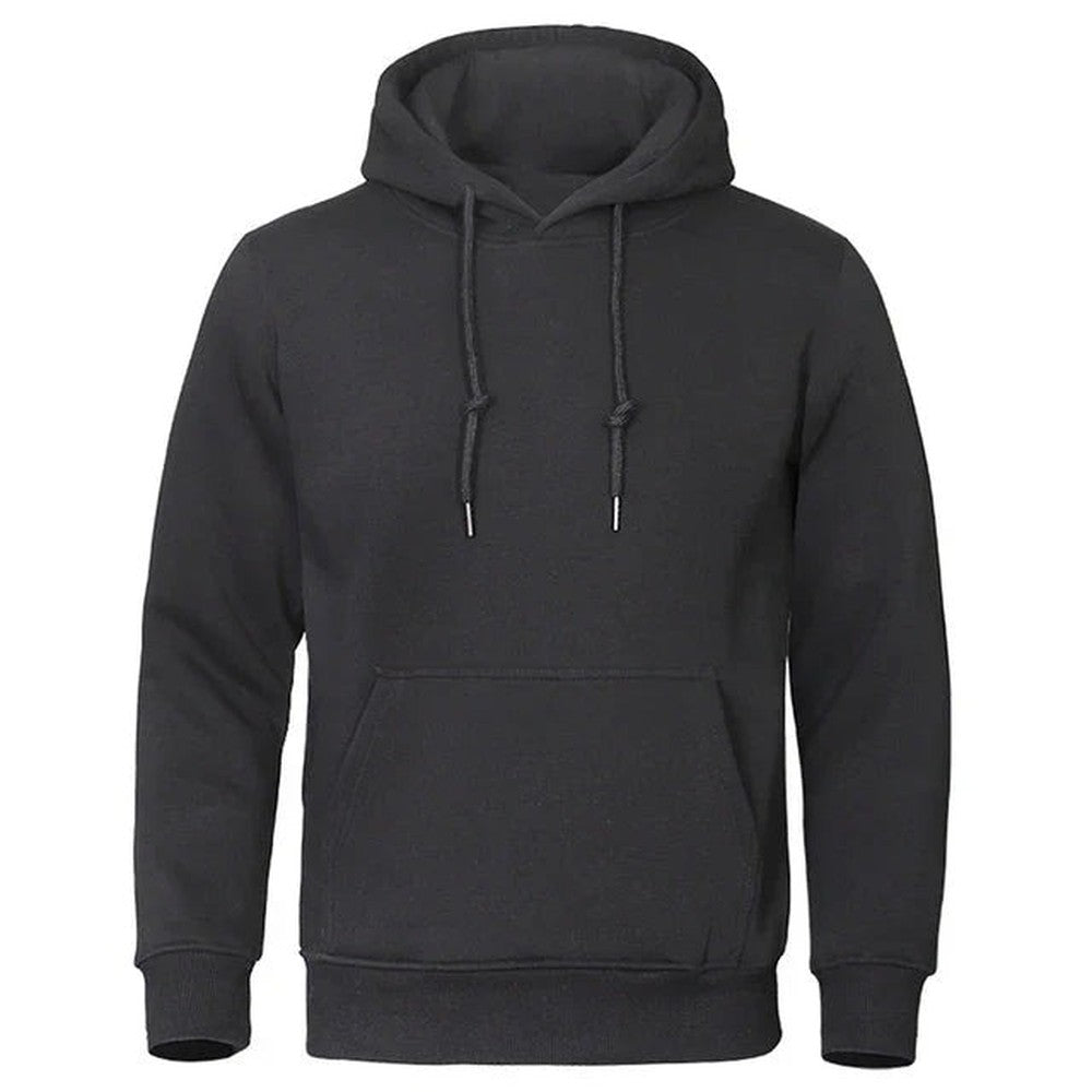 Men's Pullover Hoodie with Kangaroo Pocket - Orson - Black