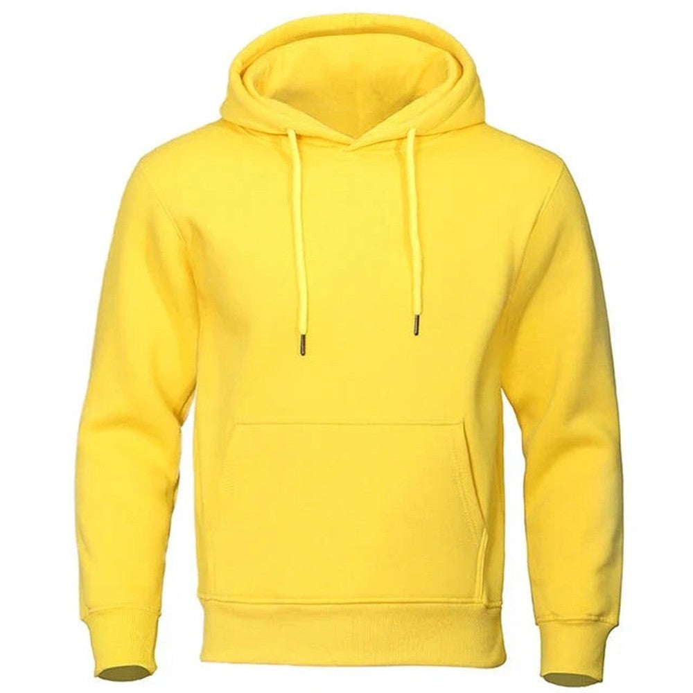 Men's Pullover Hoodie with Kangaroo Pocket - Orson - Yellow