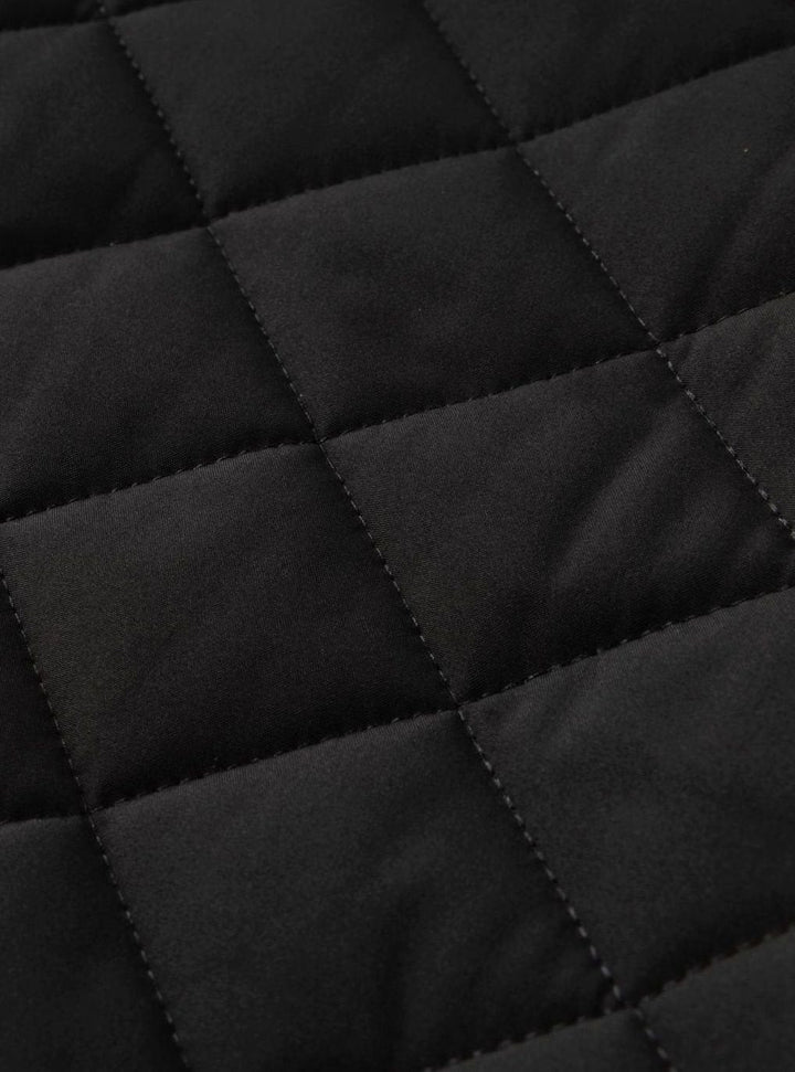 Men's Diamond Quilted Jacket with Fleece Lining - Bram - Black