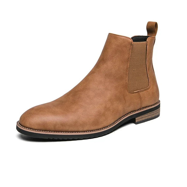 Men's Slip-On Chelsea Boots with Pull Tab - Felix - Tan