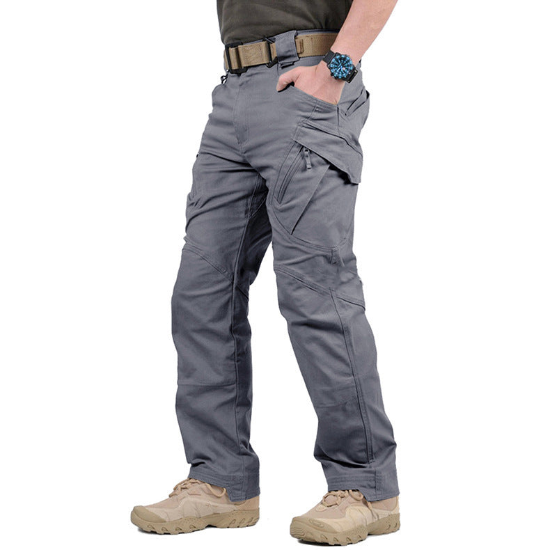 Men's Tactical Cargo Pants with Multiple Pockets - Vaughn - Gray