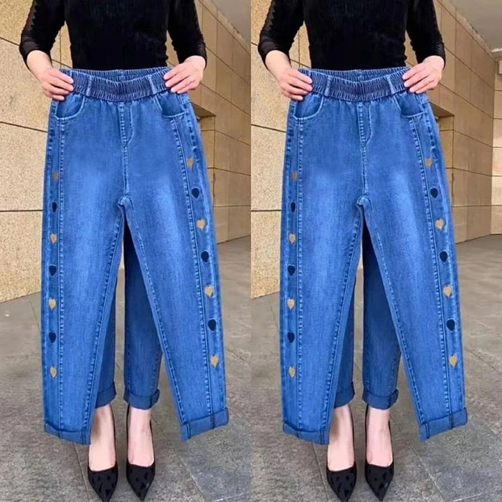 Cassie – Heart Embroidered Pants