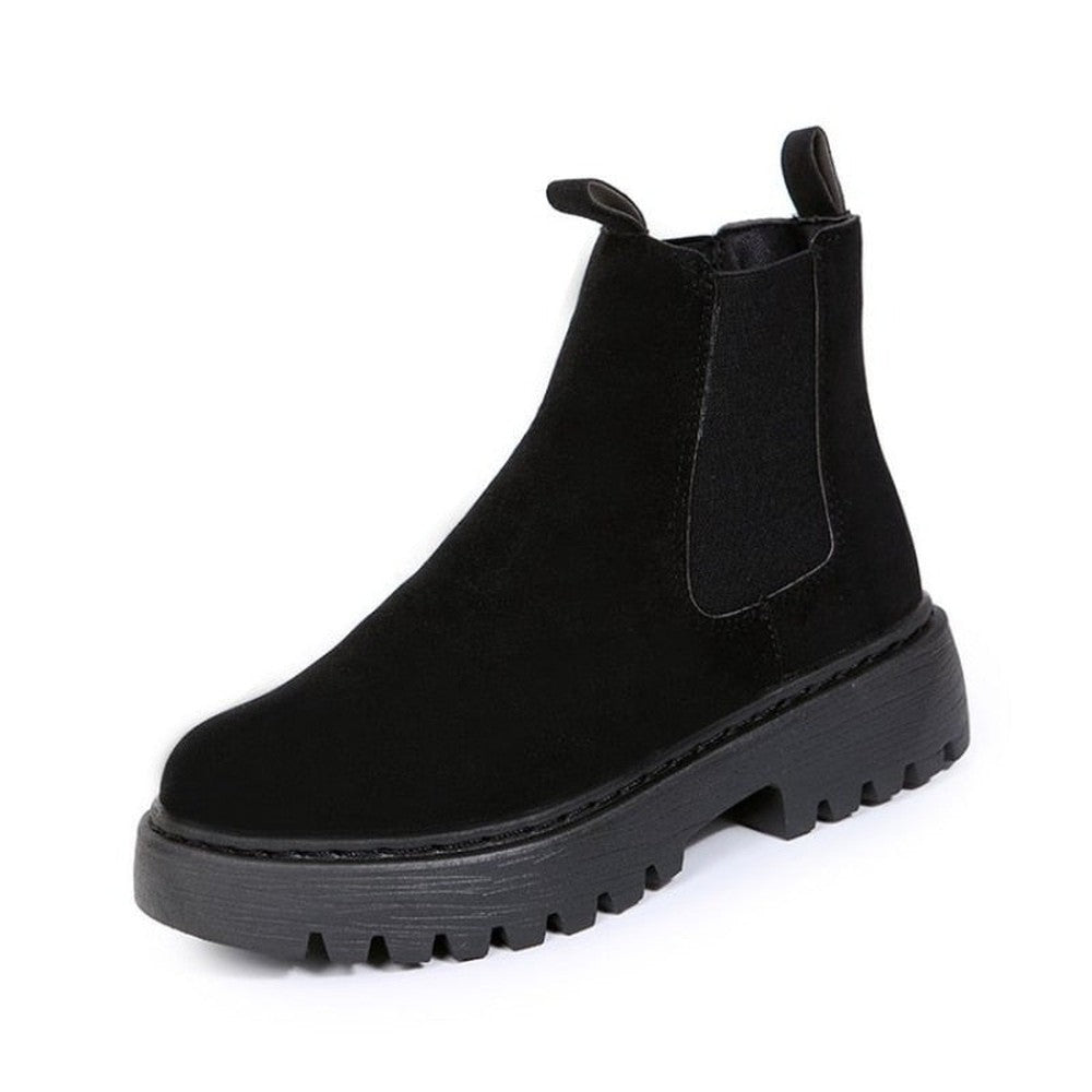 Women's Chelsea Ankle Boots with Lug Sole - Gemma - Black