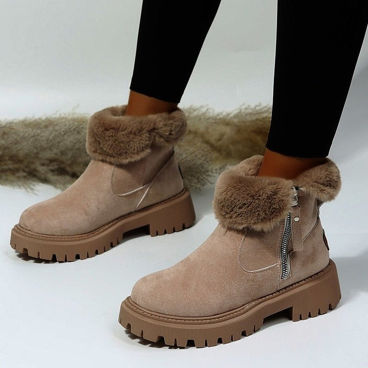 Women's Faux Fur Lined Winter Boots - Hollis - Apricot