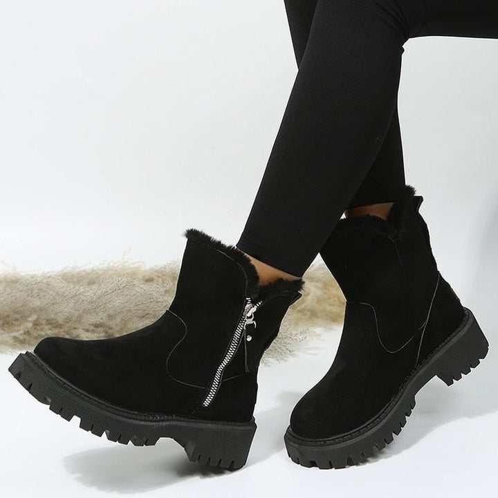 Women's Faux Fur Lined Winter Boots - Hollis - Black