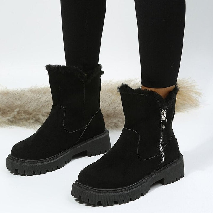Women's Faux Fur Lined Winter Boots - Hollis - Black