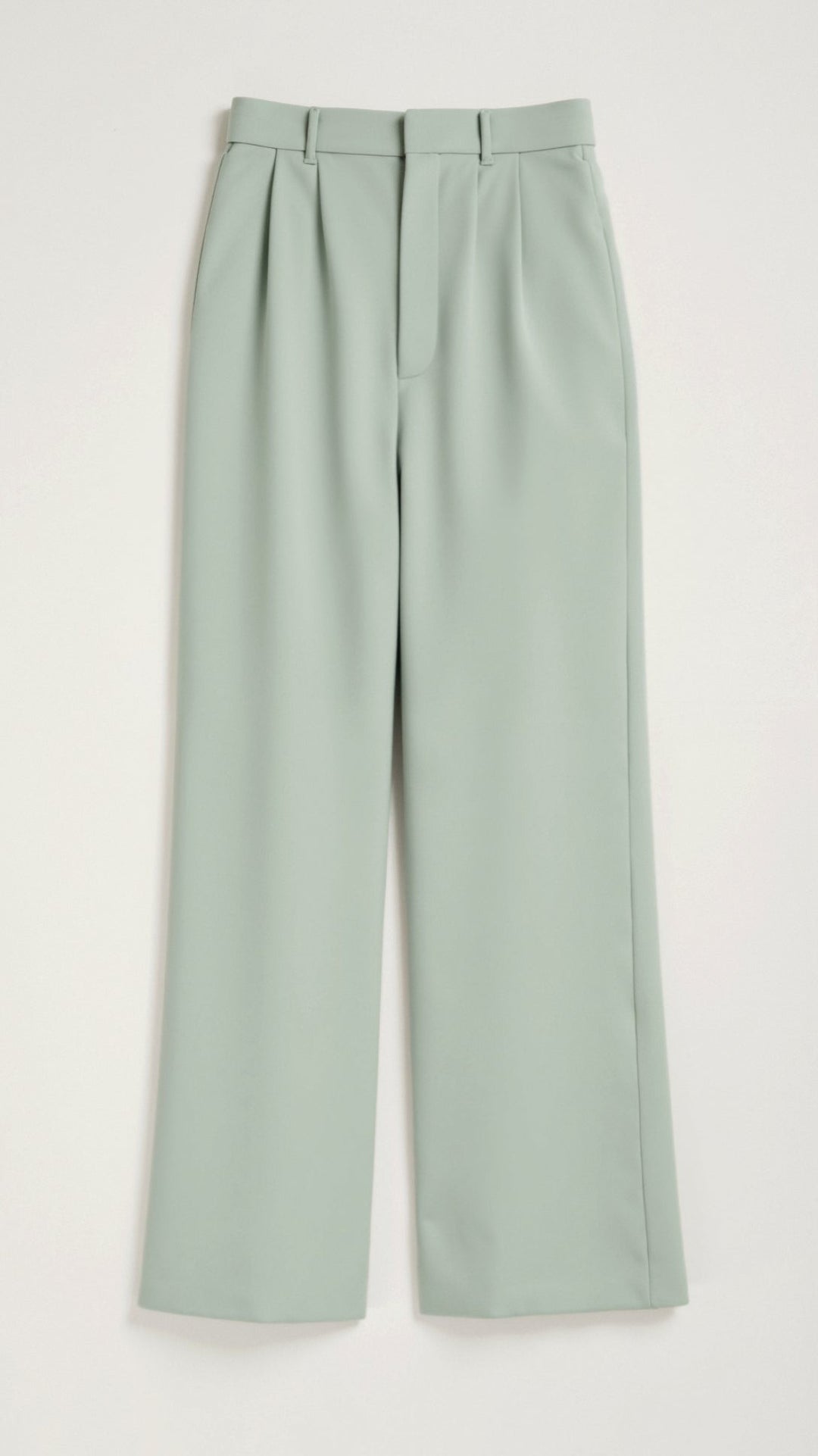 Women's High Waisted Wide Leg Pants with Pleats - Josephine - Sage Blue