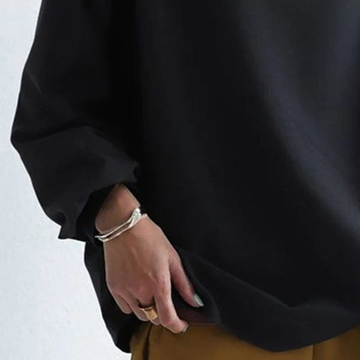 Women's Oversized Funnel Neck Sweater - Brynn - Black