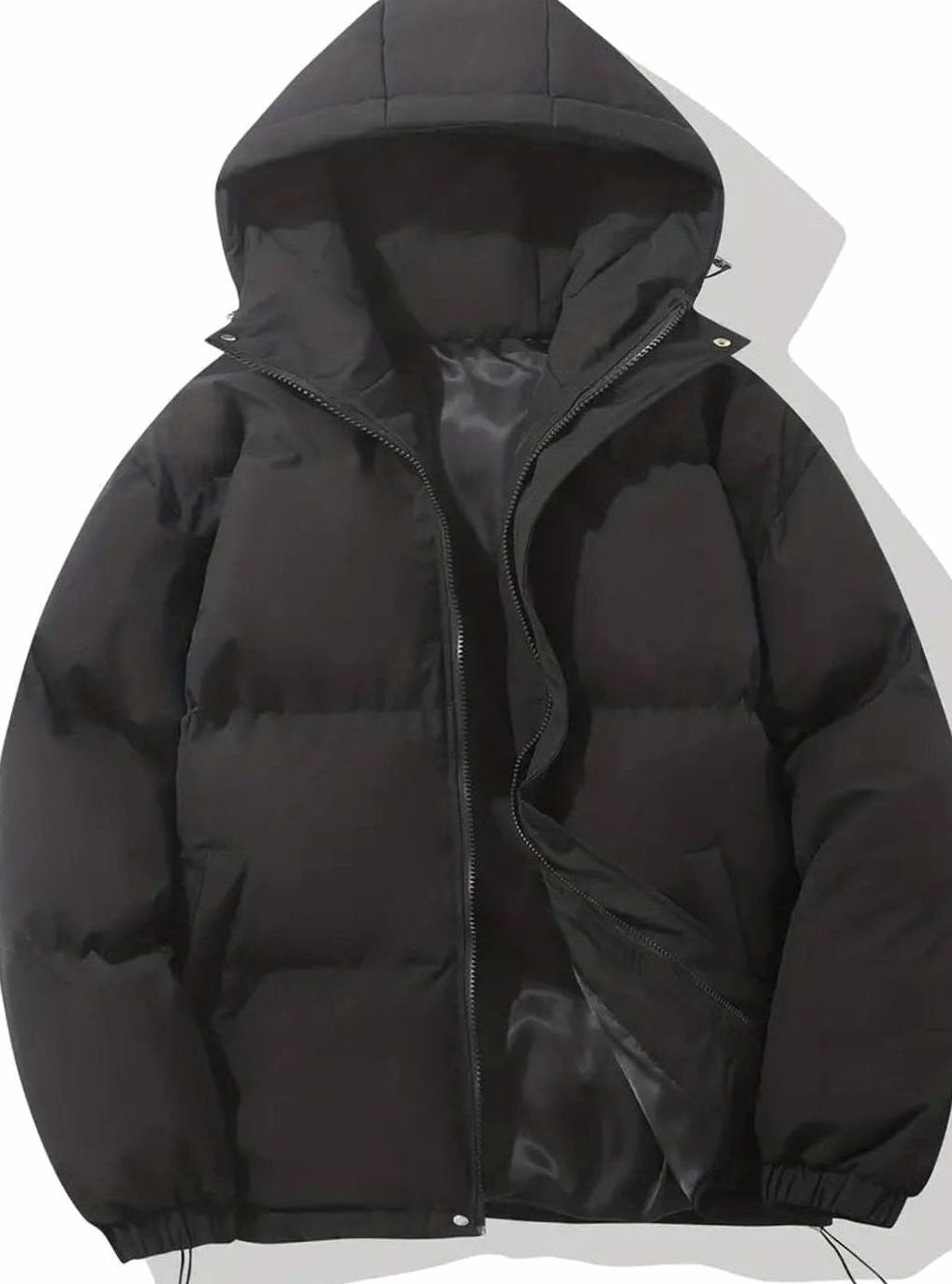 Women's Oversized Hooded Puffer Jacket - Phoebe - Black