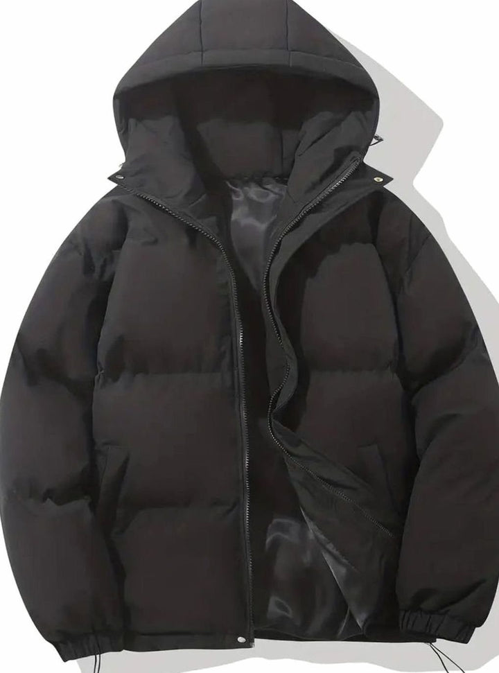 Women's Oversized Hooded Puffer Jacket - Phoebe - Black