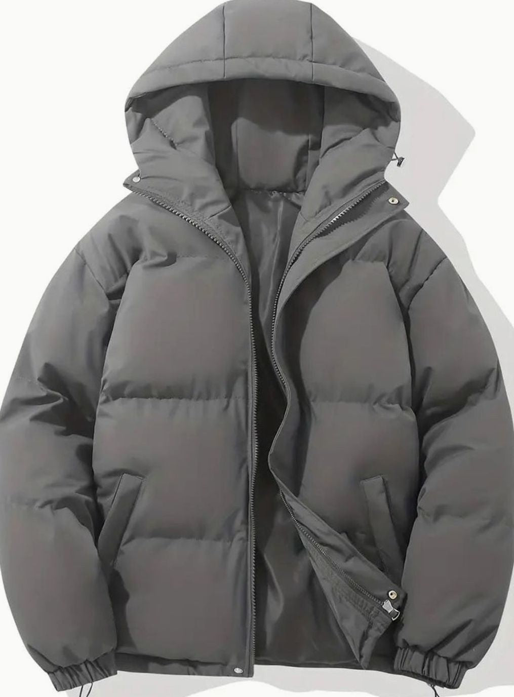 Women's Oversized Hooded Puffer Jacket - Phoebe - Charcoal