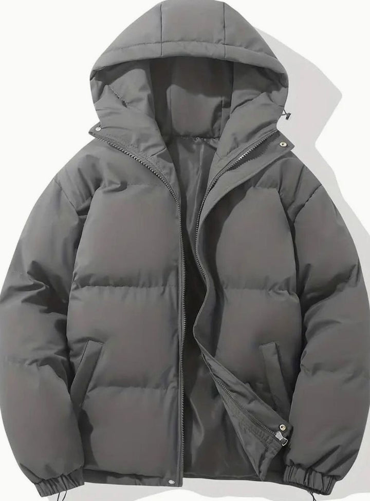 Women's Oversized Hooded Puffer Jacket - Phoebe - Charcoal