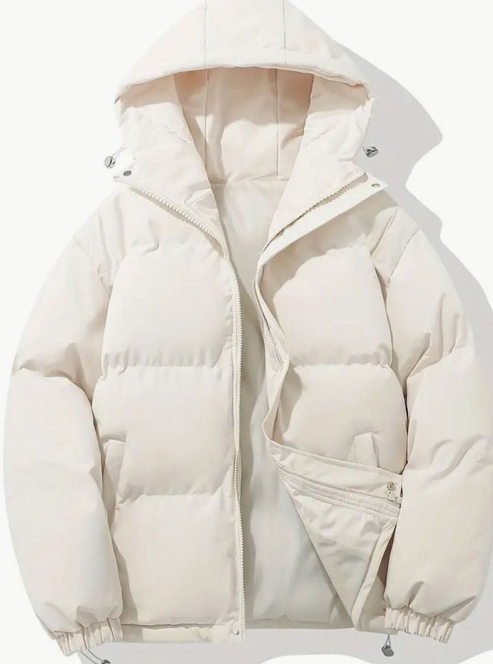 Women's Oversized Hooded Puffer Jacket - Phoebe - Ivory
