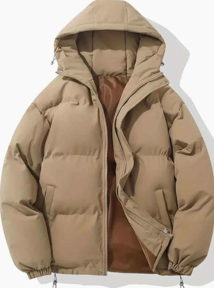 Women's Oversized Hooded Puffer Jacket - Phoebe - Khaki
