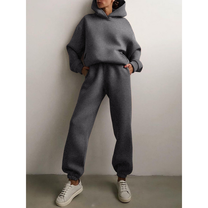 Women's Oversized Hoodie Set with Sweatpants - Etta - Charcoal