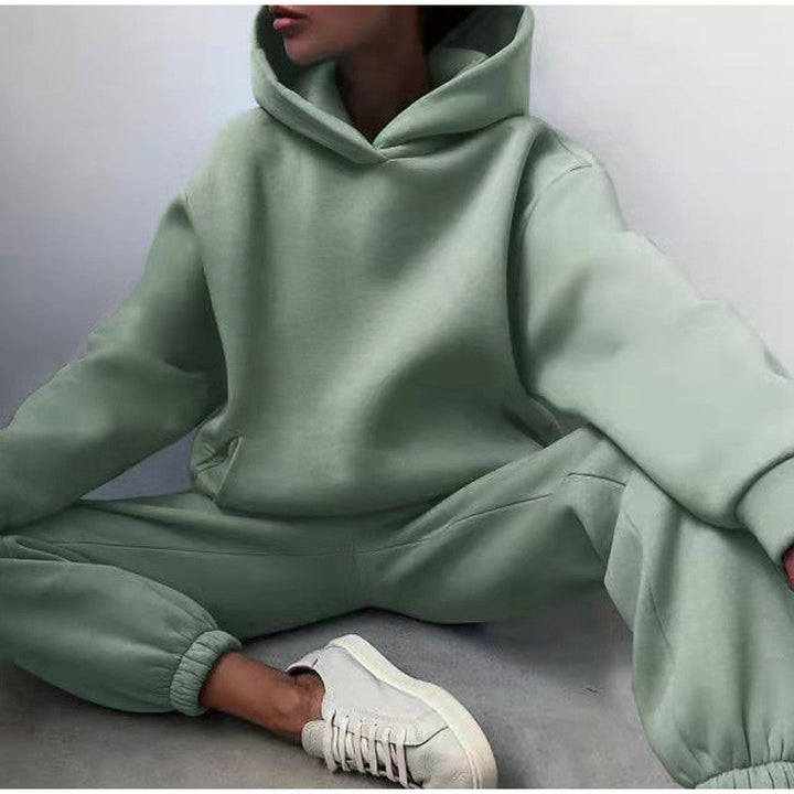 Women's Oversized Hoodie Set with Sweatpants - Etta - Green