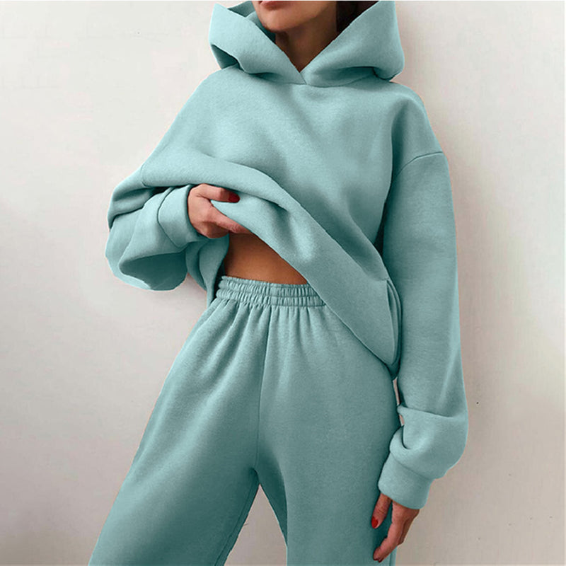 Women's Oversized Hoodie Set with Sweatpants - Etta - Mint