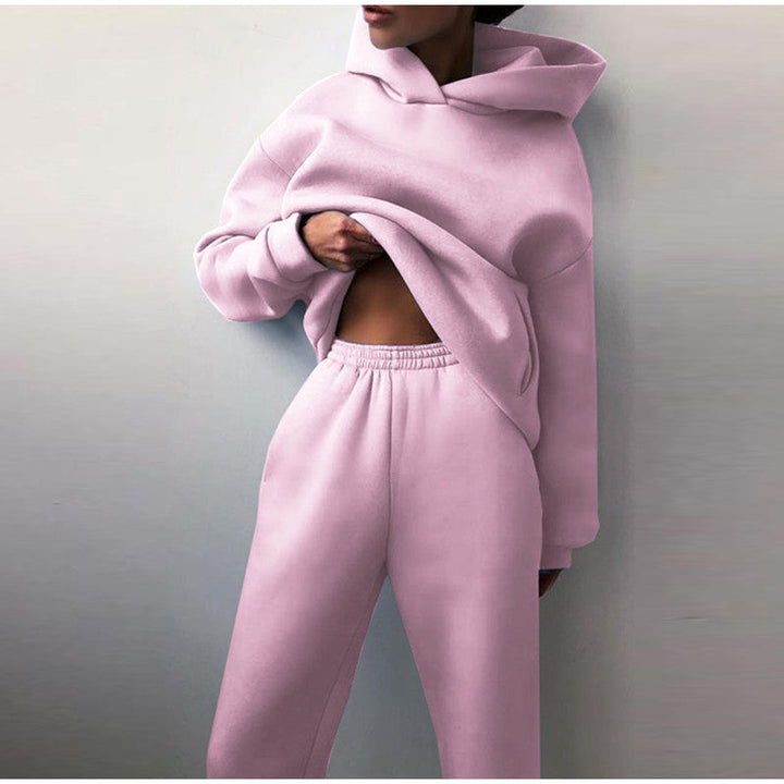 Women's Oversized Hoodie Set with Sweatpants - Etta - Pink