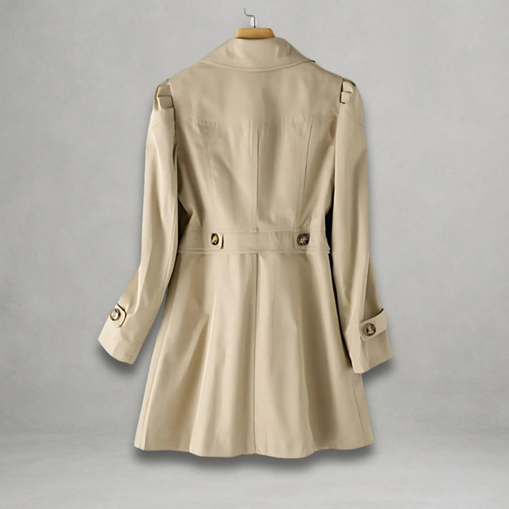Women's Single Breasted Trench Coat with Pockets - Stella - Khaki