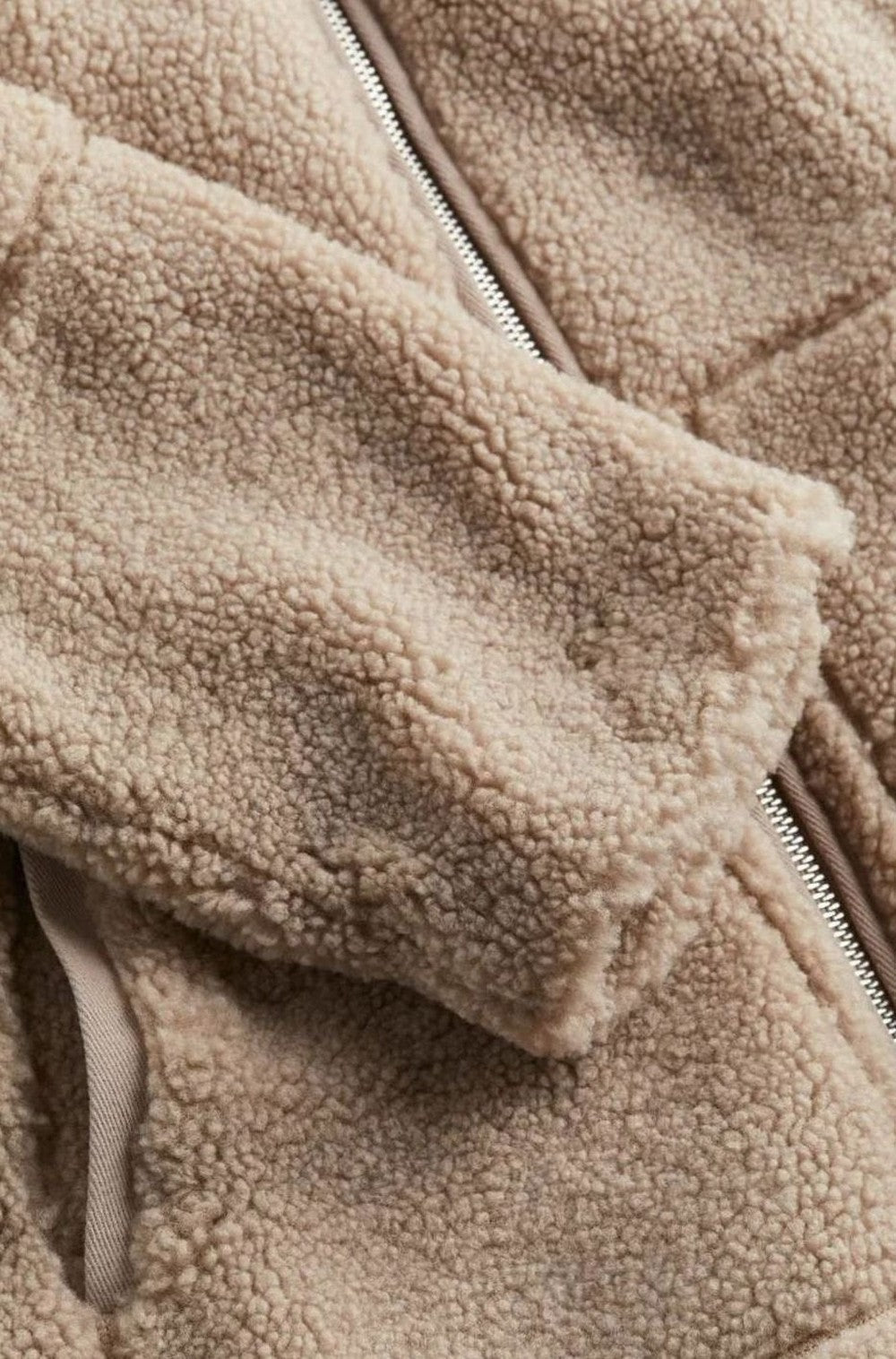 Women's Teddy Jacket with High Neck - Estelle - Bronze